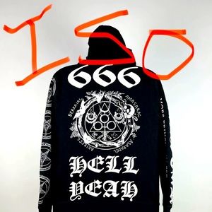 ISO Killstar pentagram 666 zip up hoodie